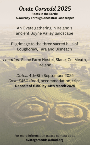 Ovate Gorsedd ireland, Order of Bards, Ovates & Druids.