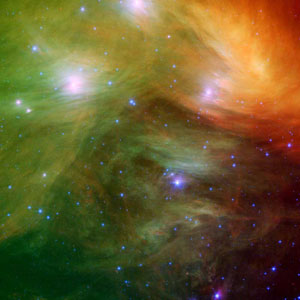 Spitzer's infrared view of the Pleiades